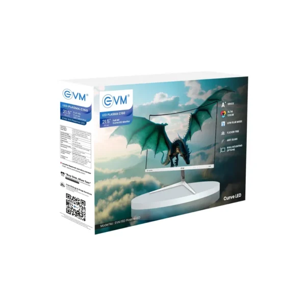 EVM 21.5 Inch FHD Curved LED Monitor With HDMI | VGA And Speaker (160 Plasma LED)