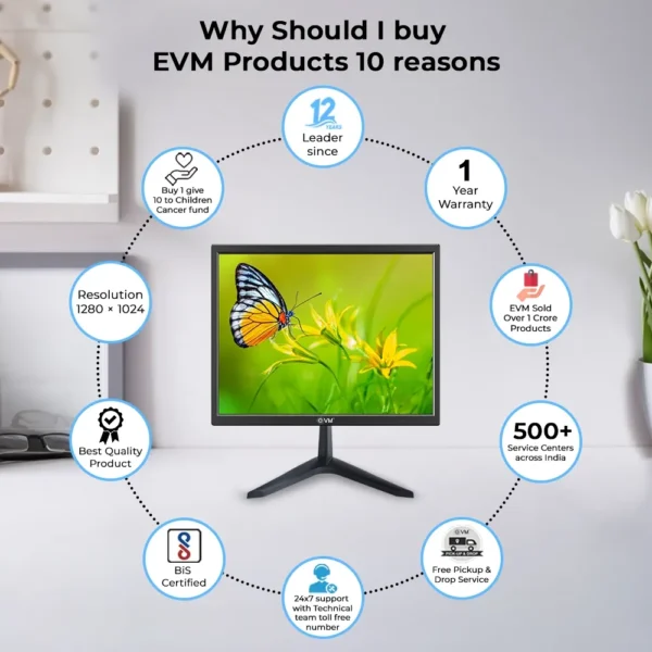 EVM 17 Inch 175 Grand HD LED Monitor With HDMI | VGA